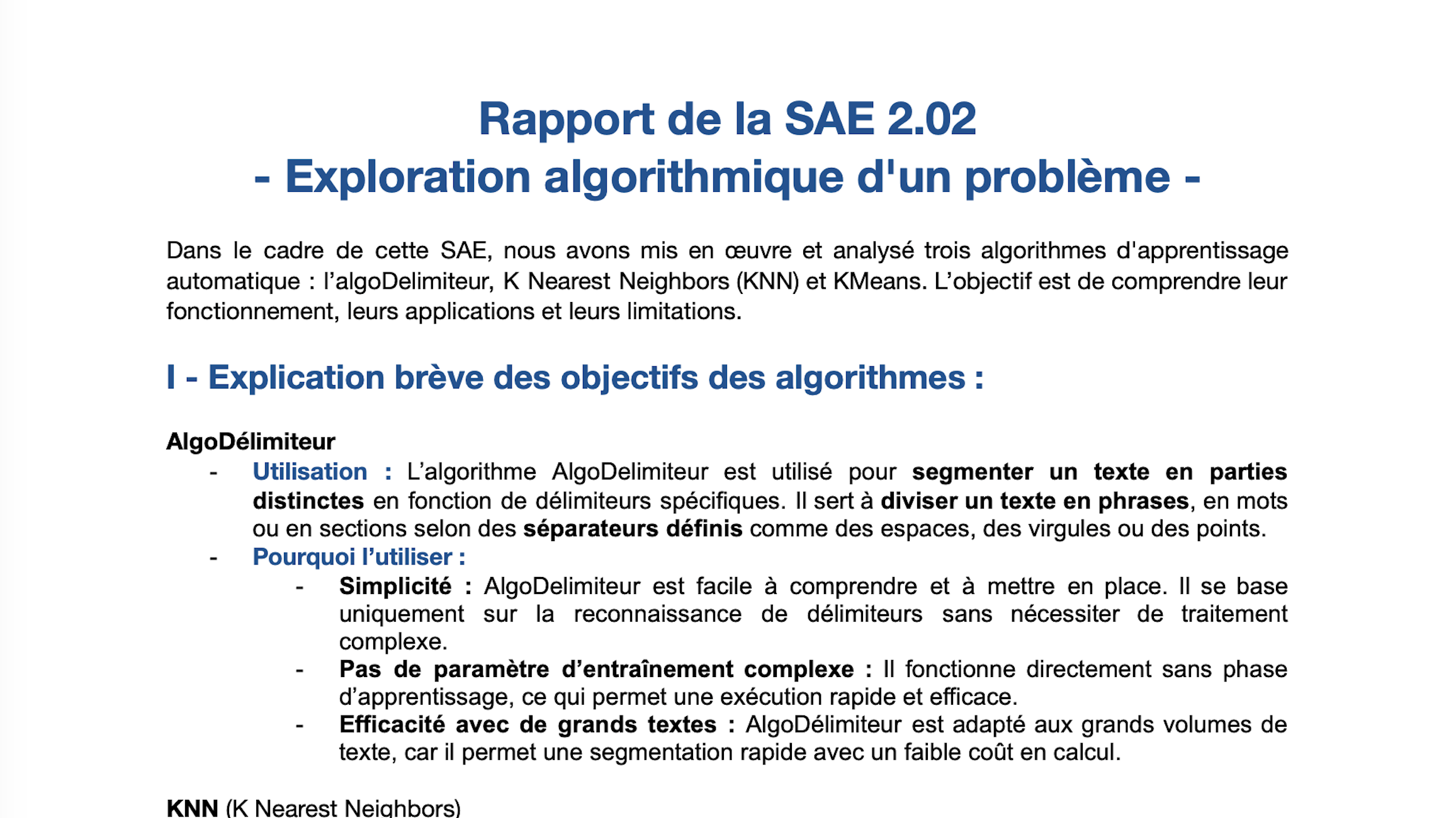 Algorithme de classification